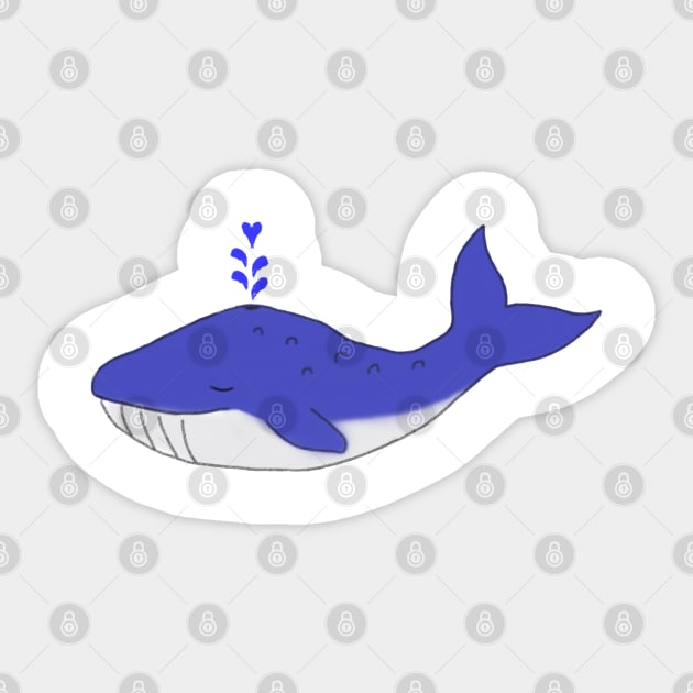 Loving Whale Sticker by wanungara